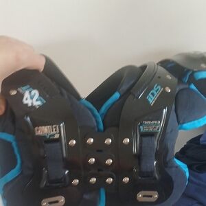 Black and Blue Football Shoulder Pads